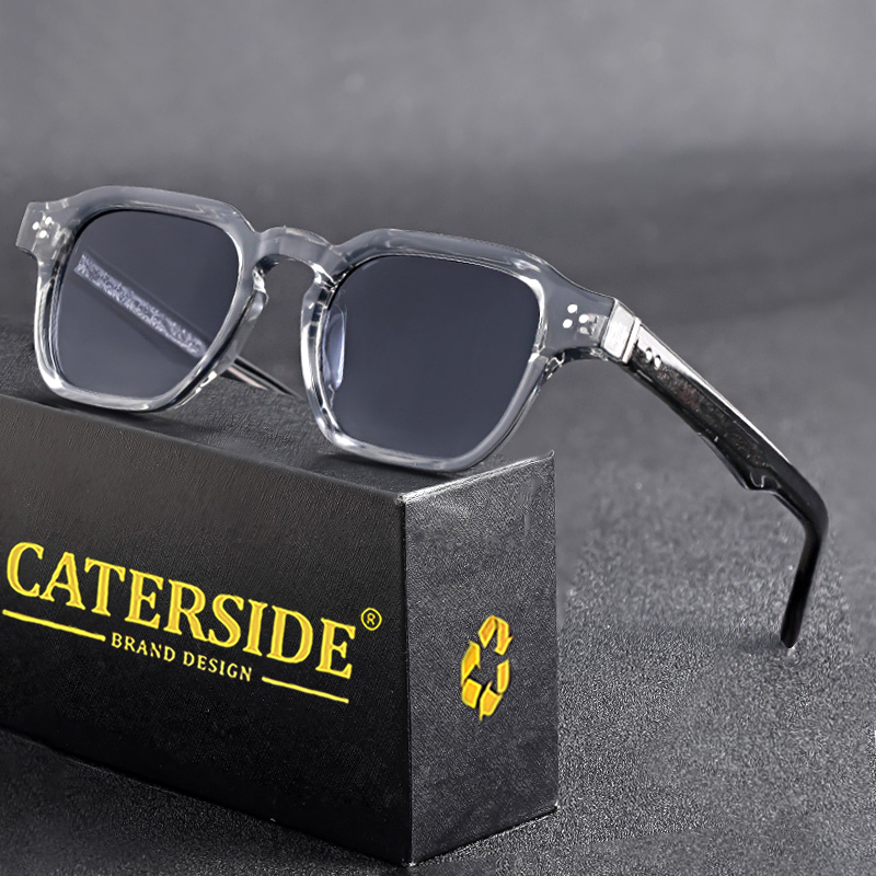 Caterside clássico quadrado óculos de sol masculino núcleo inserção templo marca luxo óculos de sol feminino viagem praia festa festival presentes