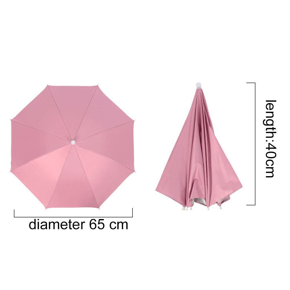 Sombrilla plegable para exteriores, sombrilla para la cabeza para adultos, gorro de pesca, sombreros, paraguas Unisex para uso doméstico