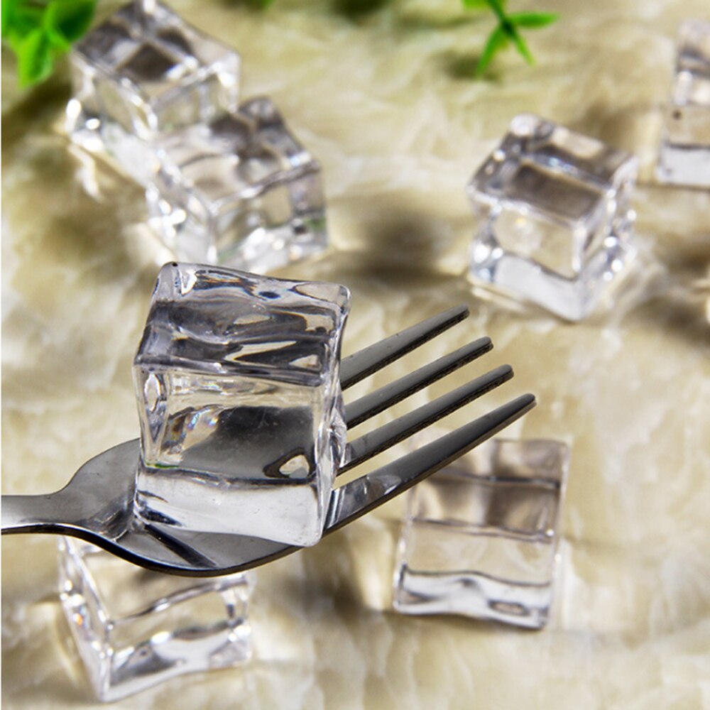 5 Pcs/lot 25mm faux glaçons réutilisables Cubes de cristal acrylique artificiel décor de fête Whisky boissons affichage accessoires de photographie