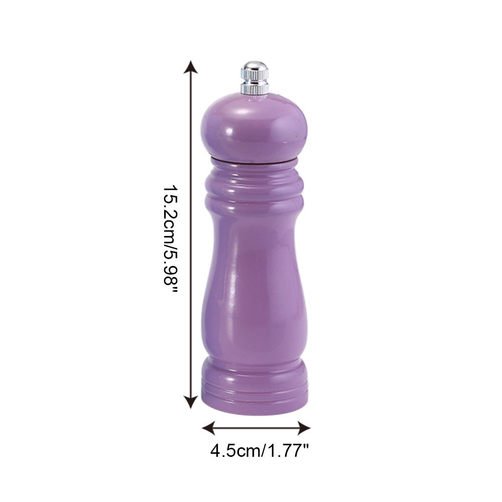 1 stk fargerik krydderpotte tre pepper kvern salt og pepper shaker kjøkken matlaging krydder salt sukker mølle krydderverktøy: Lilla 5.98 tommer
