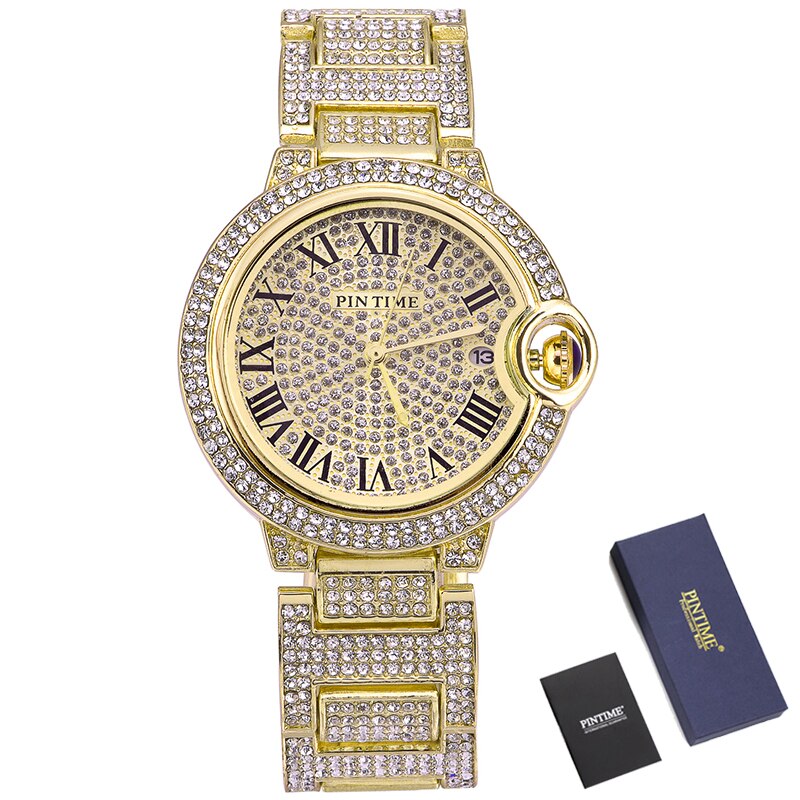 Montre Analogique à Quartz en Acier Inoxydable Plaqué Minimaliste Mains Lumineus
