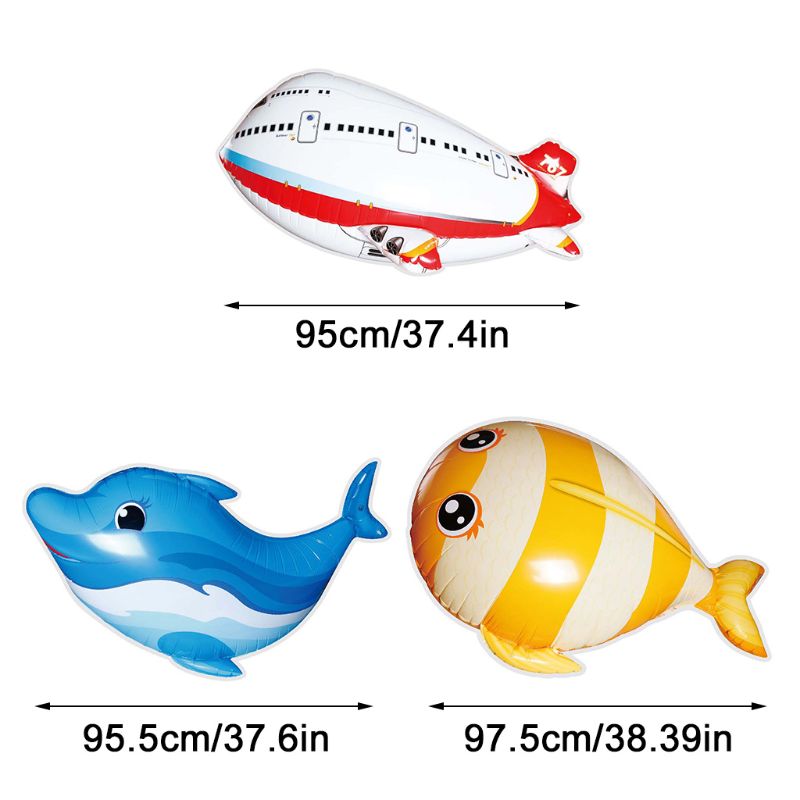 Remote Control Flying Fish Helium Dolphin Plane Electric Inflatable Air Balloons