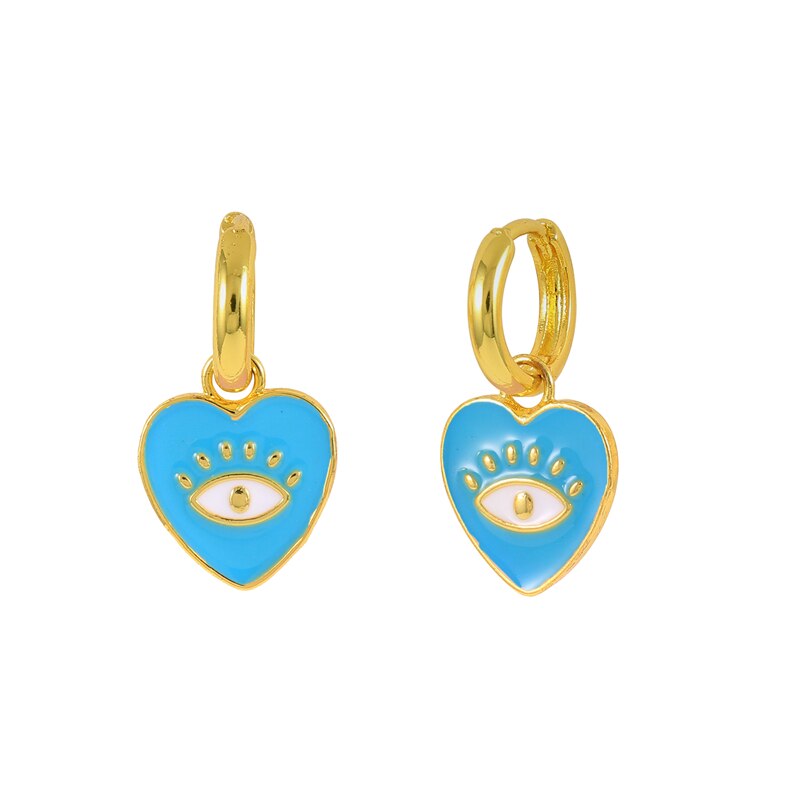 Pendientes Oorbellen Zilver Kleurrijke Enamel Cross Liefde Sleutel Hoop Earring Voor Vrouwen Wedding Charms Oorbellen Jewerly: 9