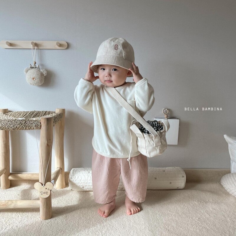 Solid Color Cotton Boy Girl Pants Spring Autumn Tight Belt Baby Spring Long Pants Outdoor Casual Multiple Colour Cute Trousers