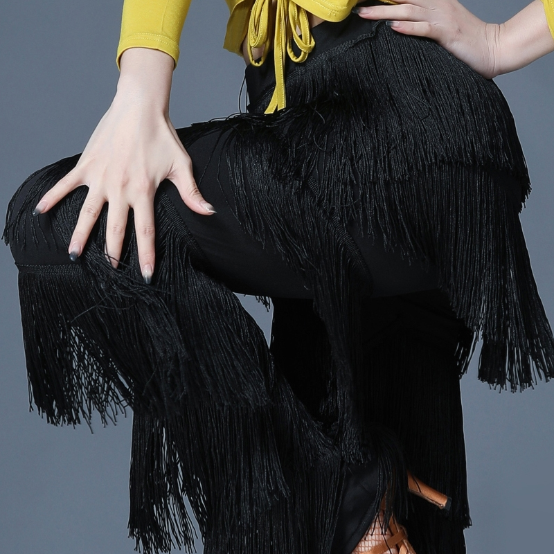 Pantaloni da gonna da ballo moderni per adulti da donna pantaloni con frange danza latina nuovi pantaloni con frange abito da ballo abito latino abito da ballo latino