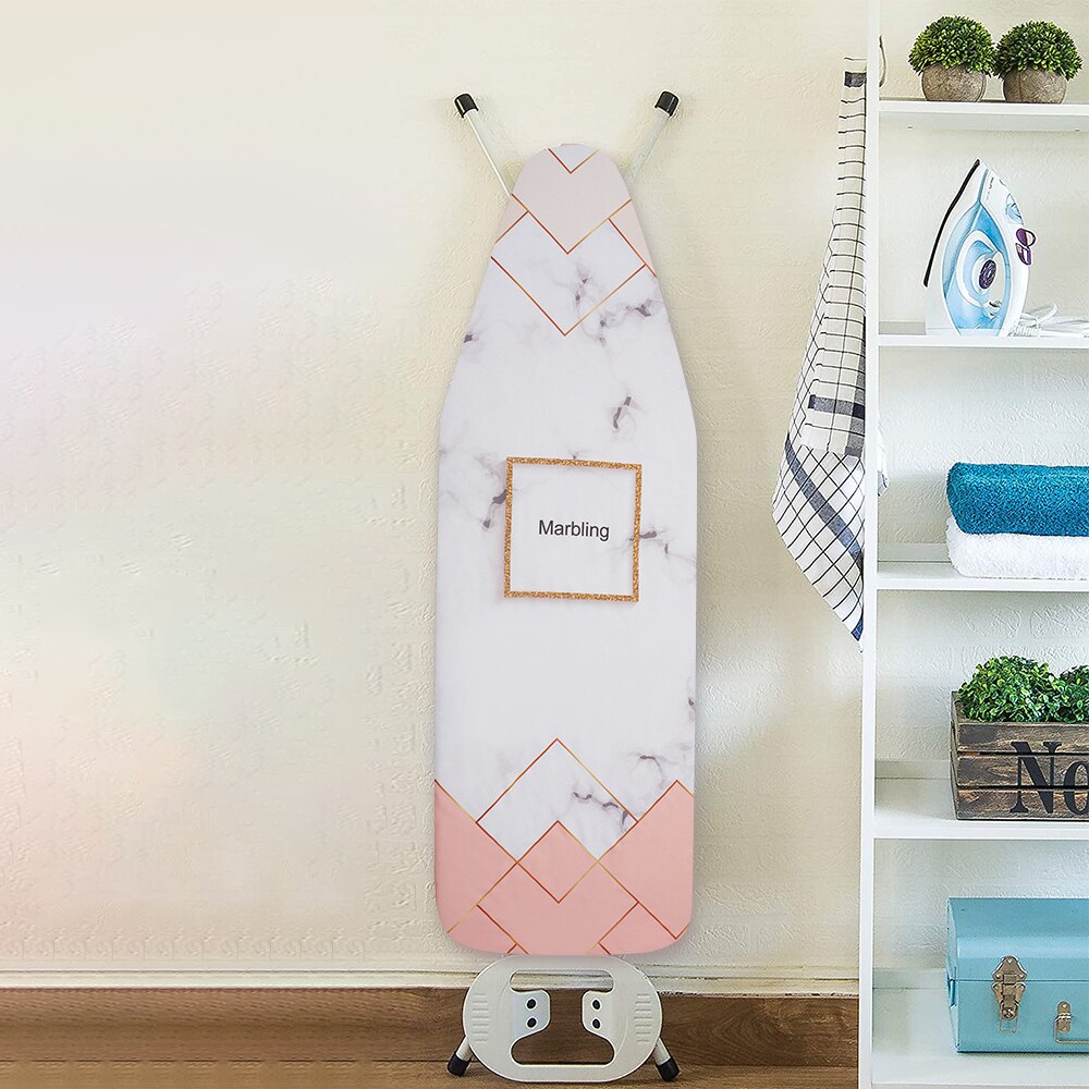Marble Print Ironing Board Cover Protective Insulation Ironing Mat Non-Slip Thickened Ironing Cloth Guard Pressing Pad Washable
