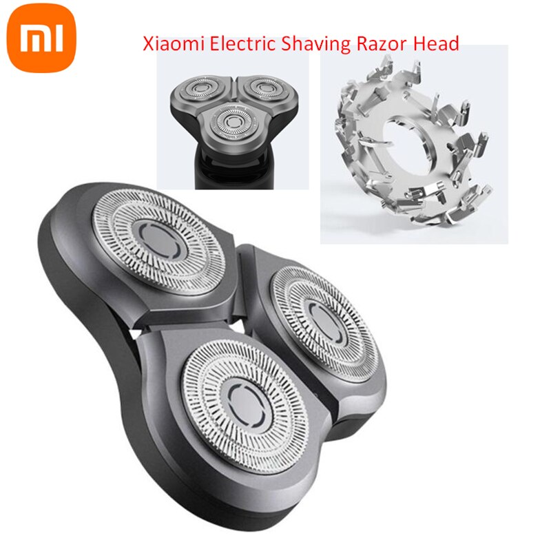 Xiaomi cabeça de barbear elétrica para seco molhado máquina de barbear aparador barba lâmina de barbear substituição para mijia s500 s500c s300