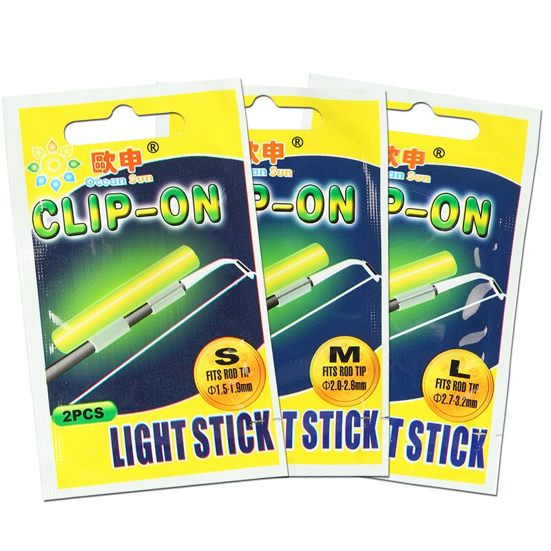 Vishengel Lichtstick - 20 Stuks (10 Zakjes) - Groen Gloeiend - Voor Hengeltip - L, M, S, SS Maten