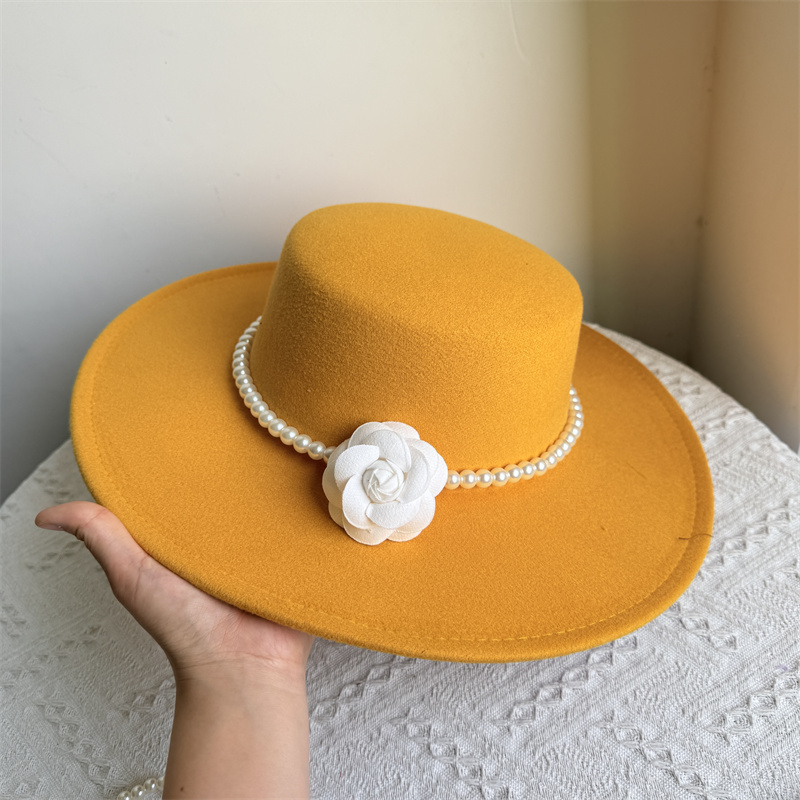 Fedora's met 9 cm rand, platte hoed met brede rand, panamese dames heren jazzhoed, kerkhoed, Britse dames fedora's, herenhoed: Mixed Color