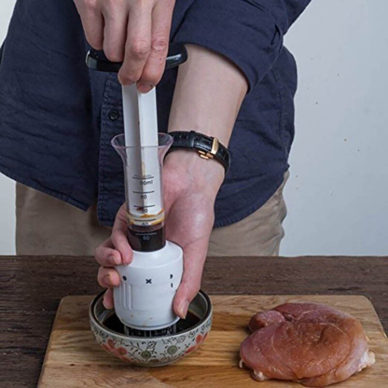 Protable Multifunctional Practical Meat Tenderizer Needle Steak Meat Tender Syringe Kitchen Tools