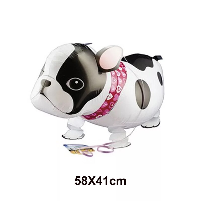 Walking Animal Helium Balloon Dog Panda Tiger Lion Pig Puppy Dinosaur Foil Ballon Happy Birthday Decor Baby shower Toy Air Globo: Ruby