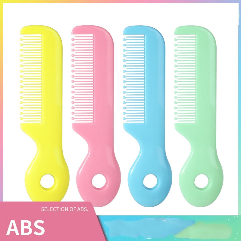 4 cores bebê pente de segurança do bebê material cuidado pente de cabelo redondo do dente de segurança do bebê pente de bebê para bebê menino macio abs anti-estático pente