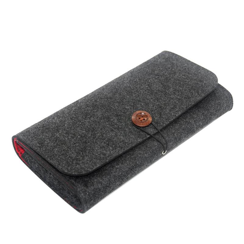 Felt Storage Bag Case Carrying Case Compatible with Nintend Switch Console Games and accessories: Black