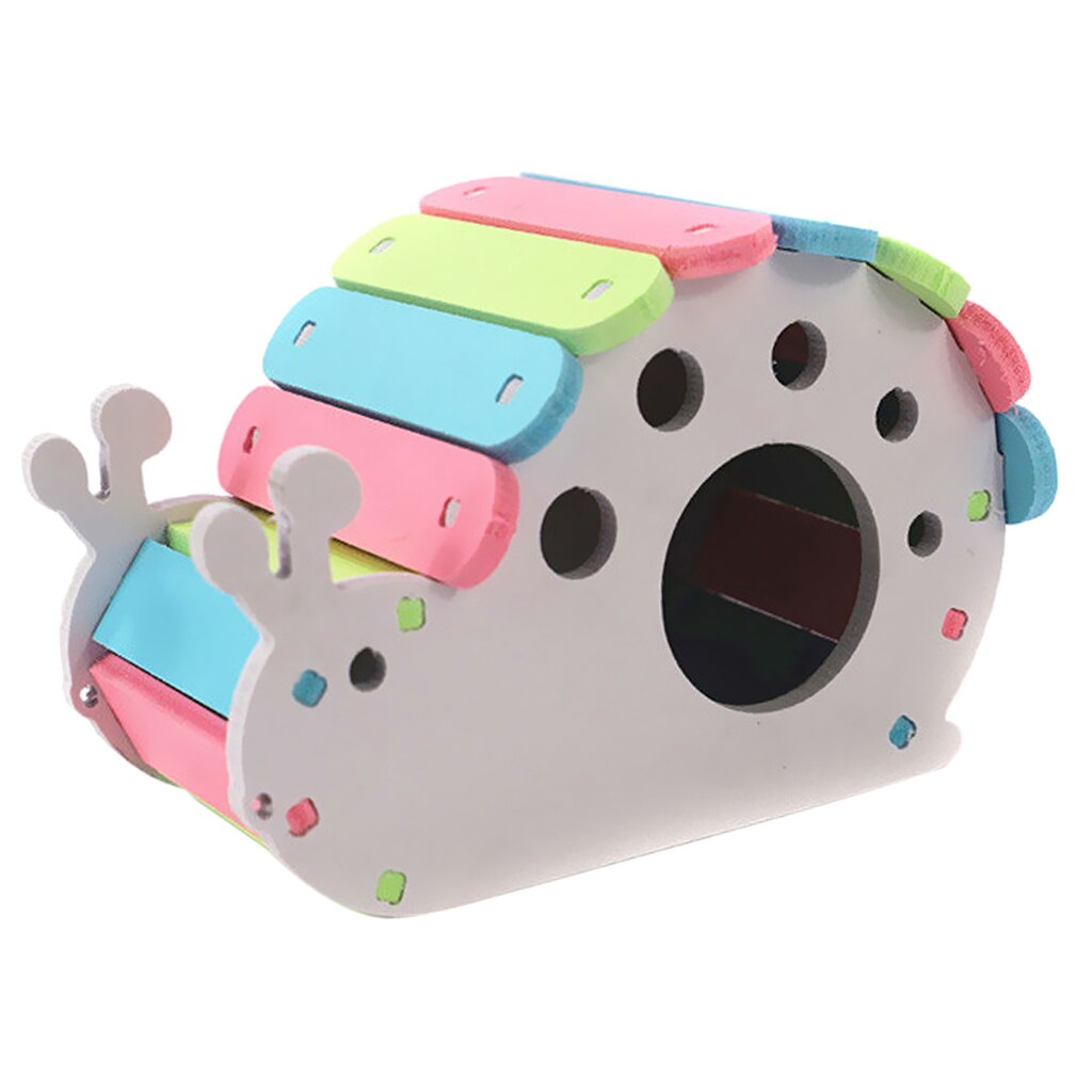 Colorful Hamsters Hideout SNAIL Shape House Climbing Hut Pet Bedding Cage Teeth Caring