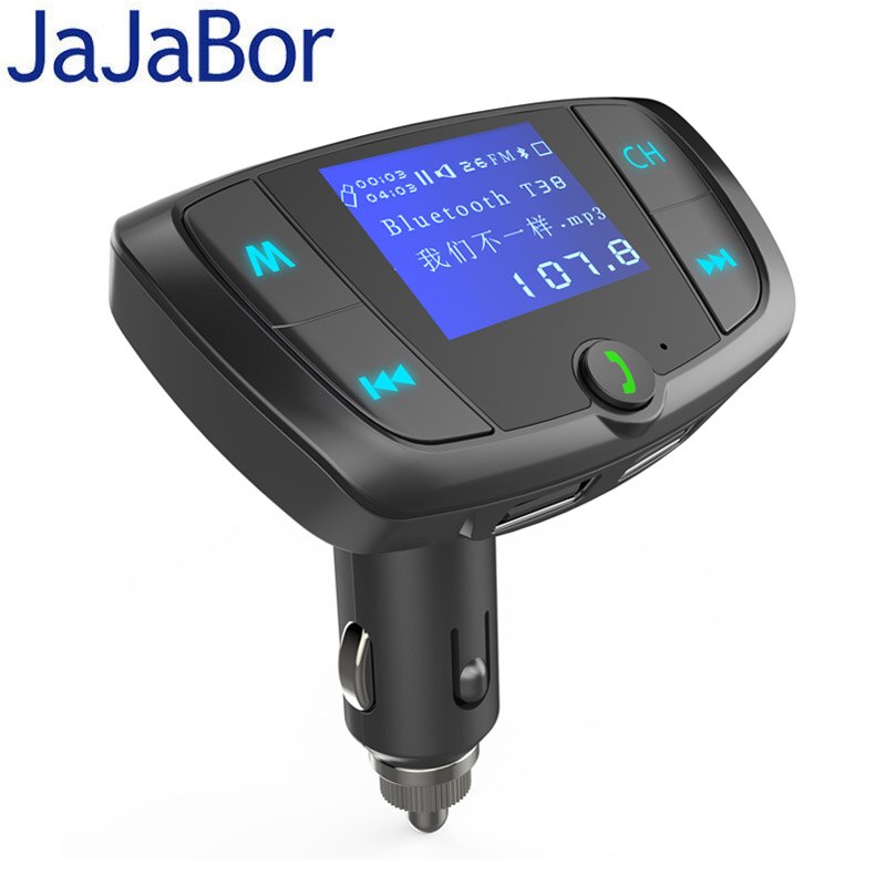 JaJaBor Fm-zender Draadloze Handsfree Bluetooth CarKit Dual USB Autolader Muziek MP3 Speler Ondersteuning Tf-kaart U Disk afspelen