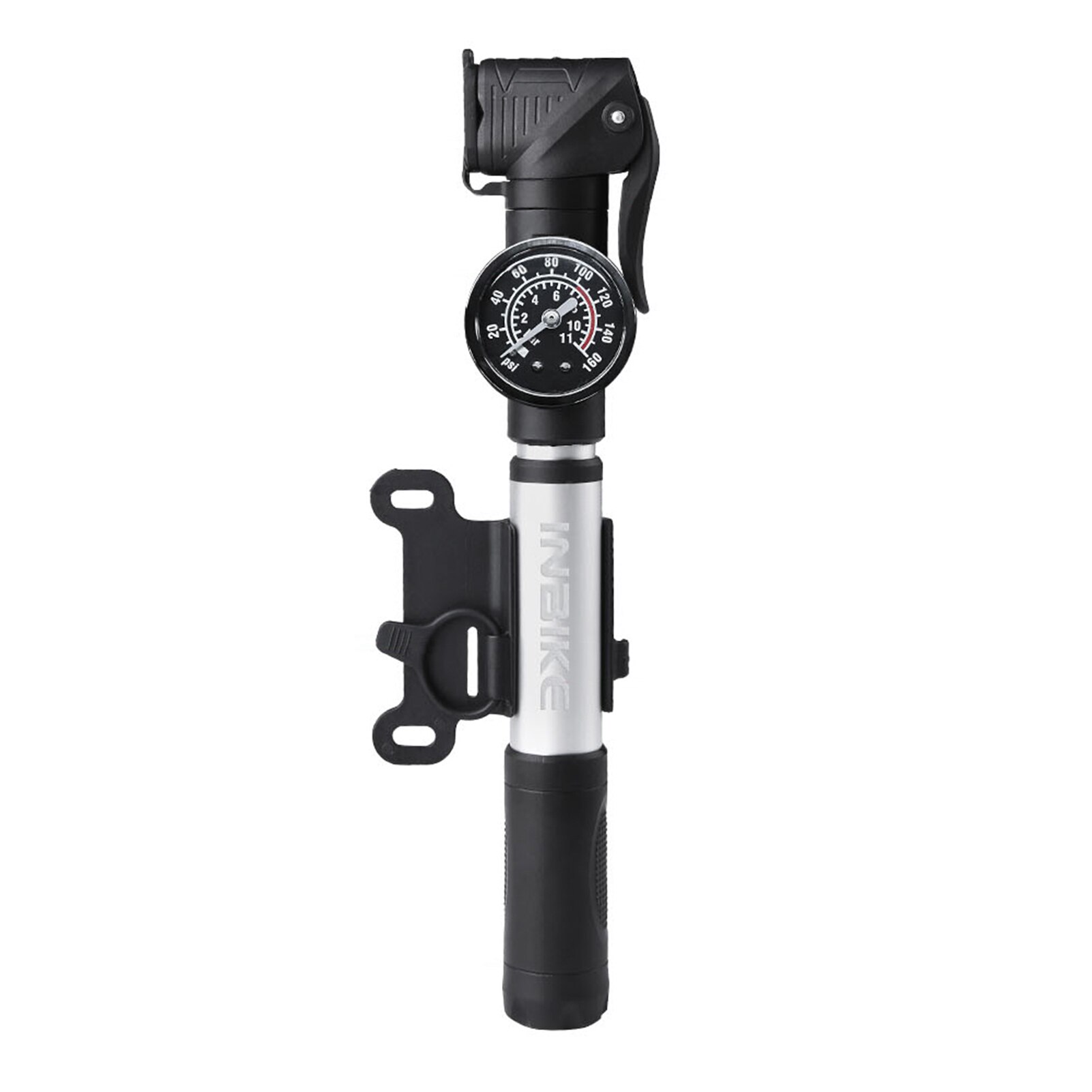 Mini Bike Pump Portable High-pressure Bike Tire Frame Pump Fits Presta Schrader with Pressure Gauge for Road Mountain Bikes