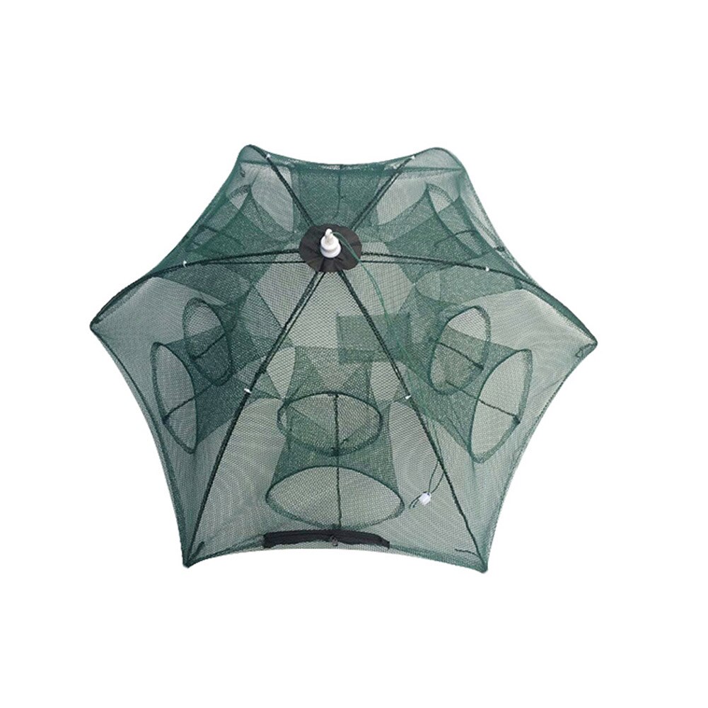 Filet de pêche automatique pliable, 4 à 20 trous, piège à poissons, crevettes, crabe, maille de pêche, bon marché: 12 enter