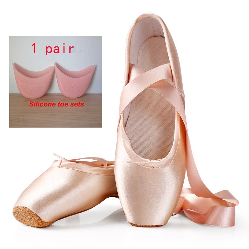 Ballet Dance Shoes Child and Adult Ballet Pointe Dance Shoes with Ribbons Shoes Woman Zapatos Mujer Sneakers Women: Pink B / 34
