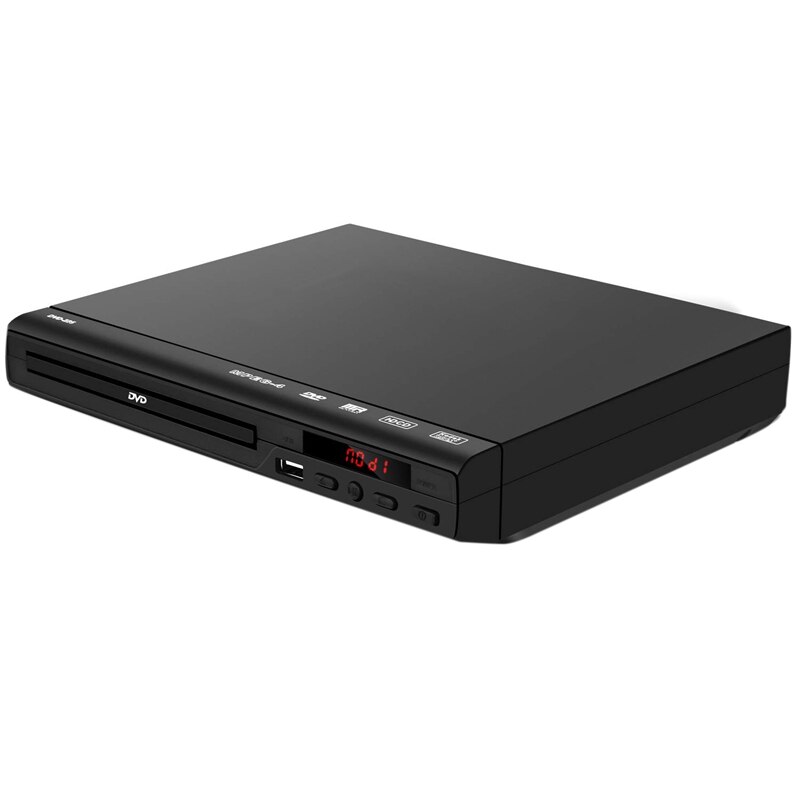 DVD Player for Home Support USB Port Compact Multi Region DVD/SVCD/CD/Disc Player with Remote Control, Built-In PAL/ NTSC System