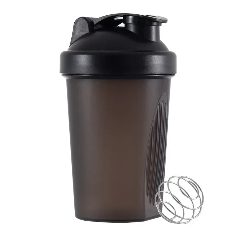 Sports shakerflasker vannkopper myseproteinpulver mikserflaske lekkasjesikker fitness gym shaker utendørs bærbar drikkekopp 400ml
