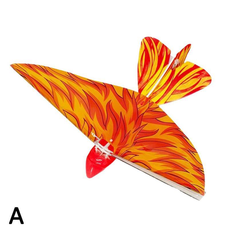 2.4GHz RC Bird Simulation Flying RC Bird Shape Remote UAV Bright Toys Control ABS Bird Control Airplane Lights LED X2A7: YELLOW