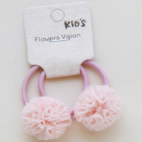 2 Stks/partij Bal Student Kleur Kralen Haar Touw Meisjes Haar Accessoires Paardenstaart Elastische Haar Band Haar Band: 6 light Snow bud