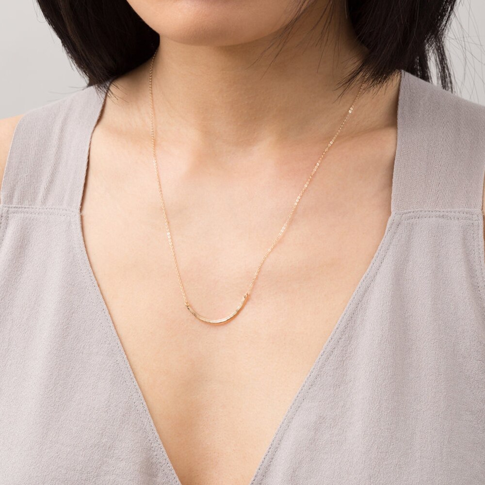 EManco donne dichiarazione collana in acciaio inox per le donne semplice Sottile collana della catena della collana del choker gioielli di design di lusso