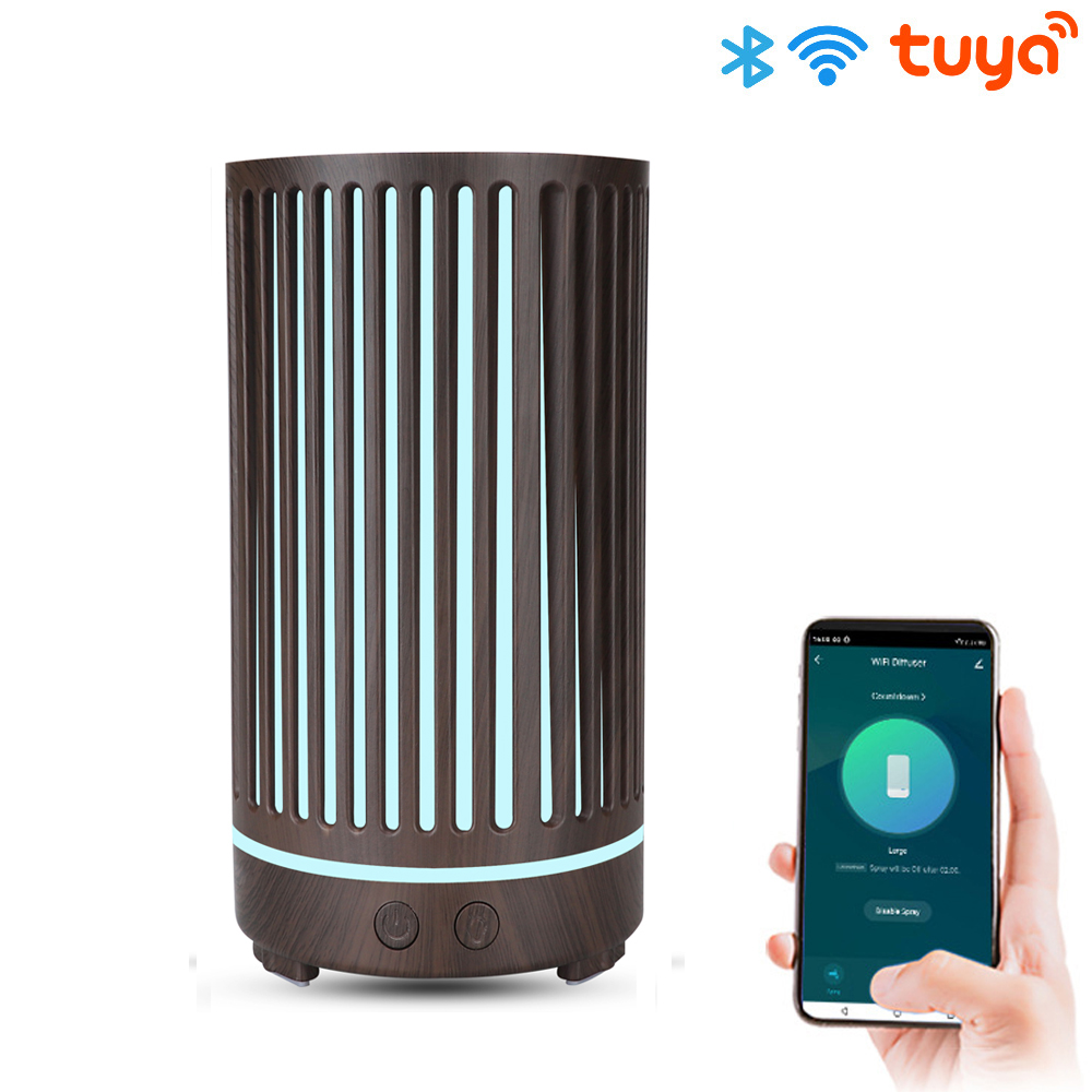 WiFi smart 550ML Elektrische Geurverspreider Essentiële Olie Diffuser Luchtbevochtiger Ultrasone Afstandsbediening Mist Maker Thuis: Mixed Color / AU