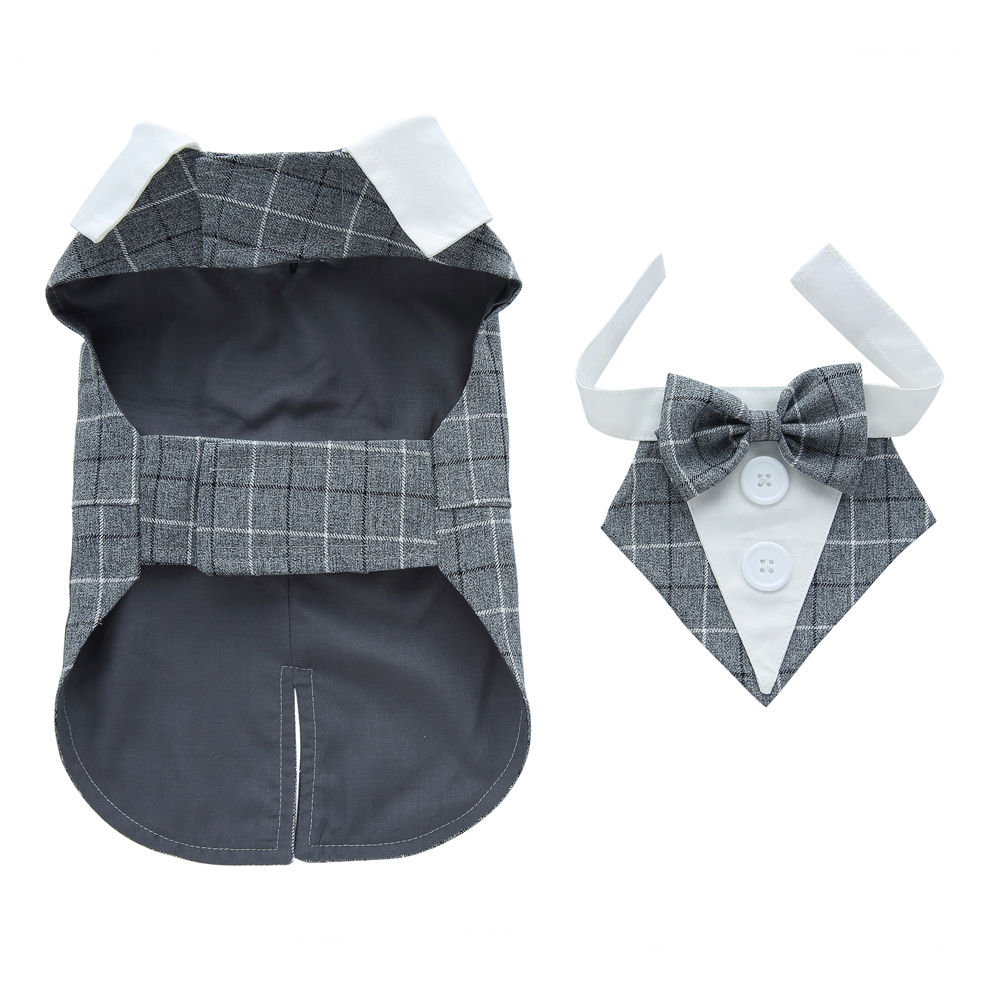 Kerst Hond Kostuum Hond Halloween Kleding Hond Bruiloft Outfit Kleding Bruiloft Shirt Kleding Formele Smoking voor Teddy Bulldog: XL / green