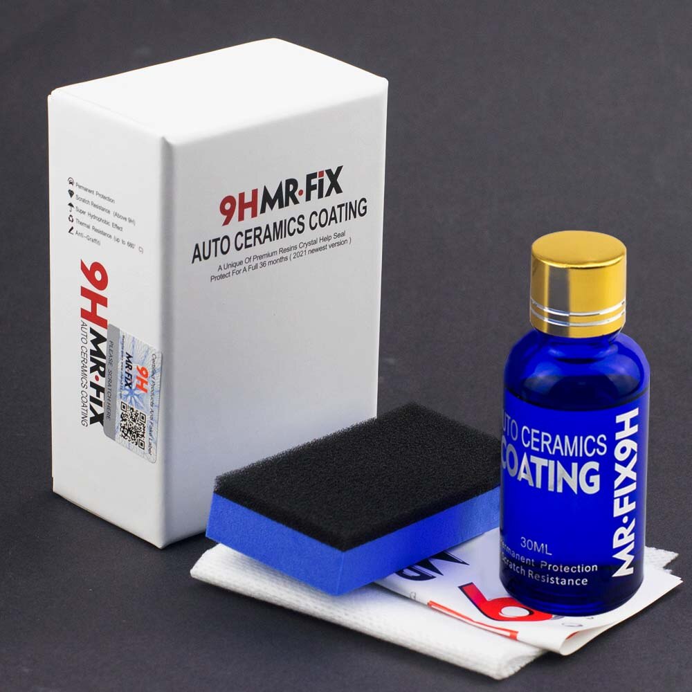 Anti-Scratch Auto Ceramic Glass Coat Liquid Hydrophobic Paint Care Polish Super Detailing Coating For Car Styling: With Box