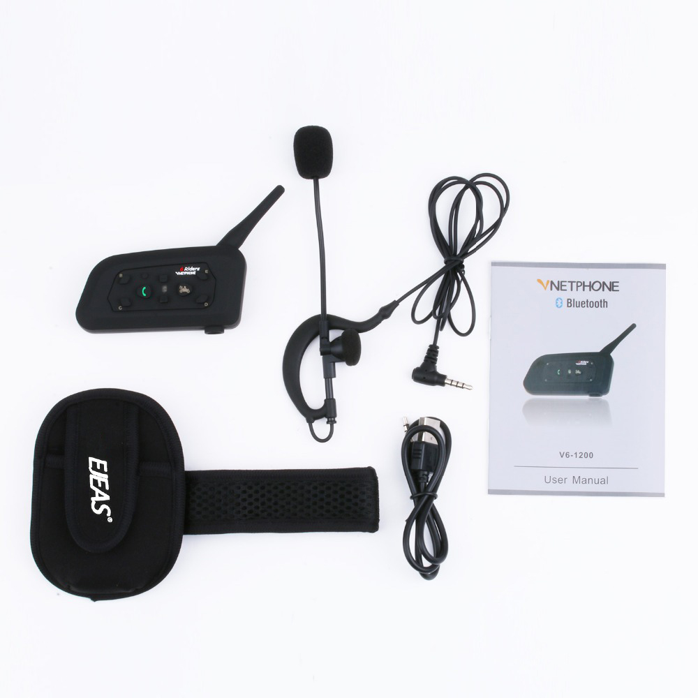 Vnetphone V6C 1200M Football Referee Arbitration Earhook Bluetooth Intercom Monaural Earphone Headset Headphone Kit