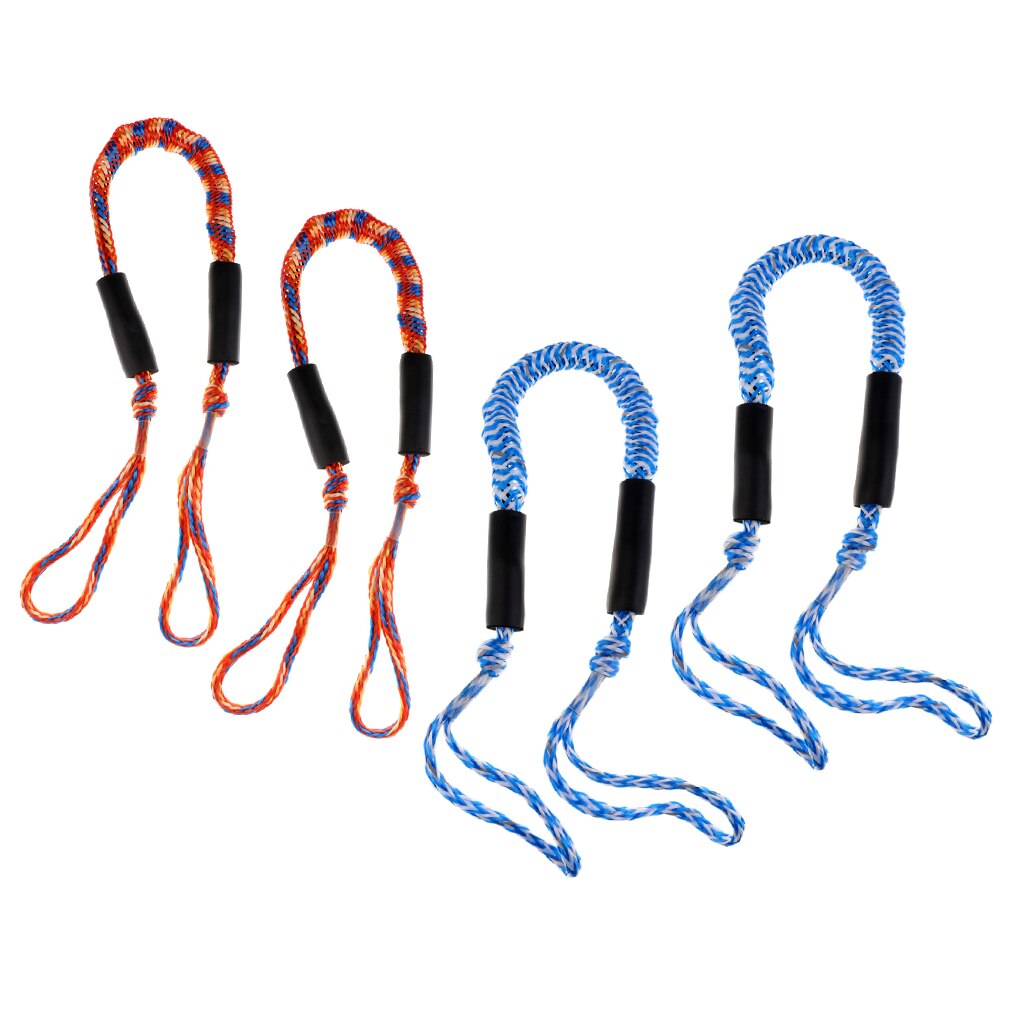 4 Pcs 3.5ft Bungee Dock Ties Stretch DOCK LINE Boat Marine Mooring Rope