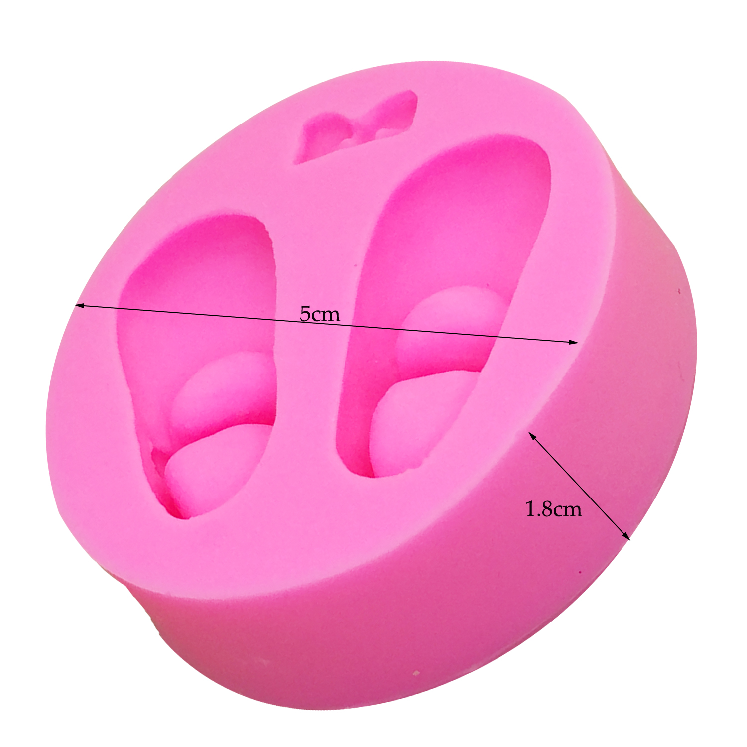 M0145 babysko sløyfe silikon kakeformer gum paste sjokolade leire godteri form fondant kake dekorasjonsverktøy