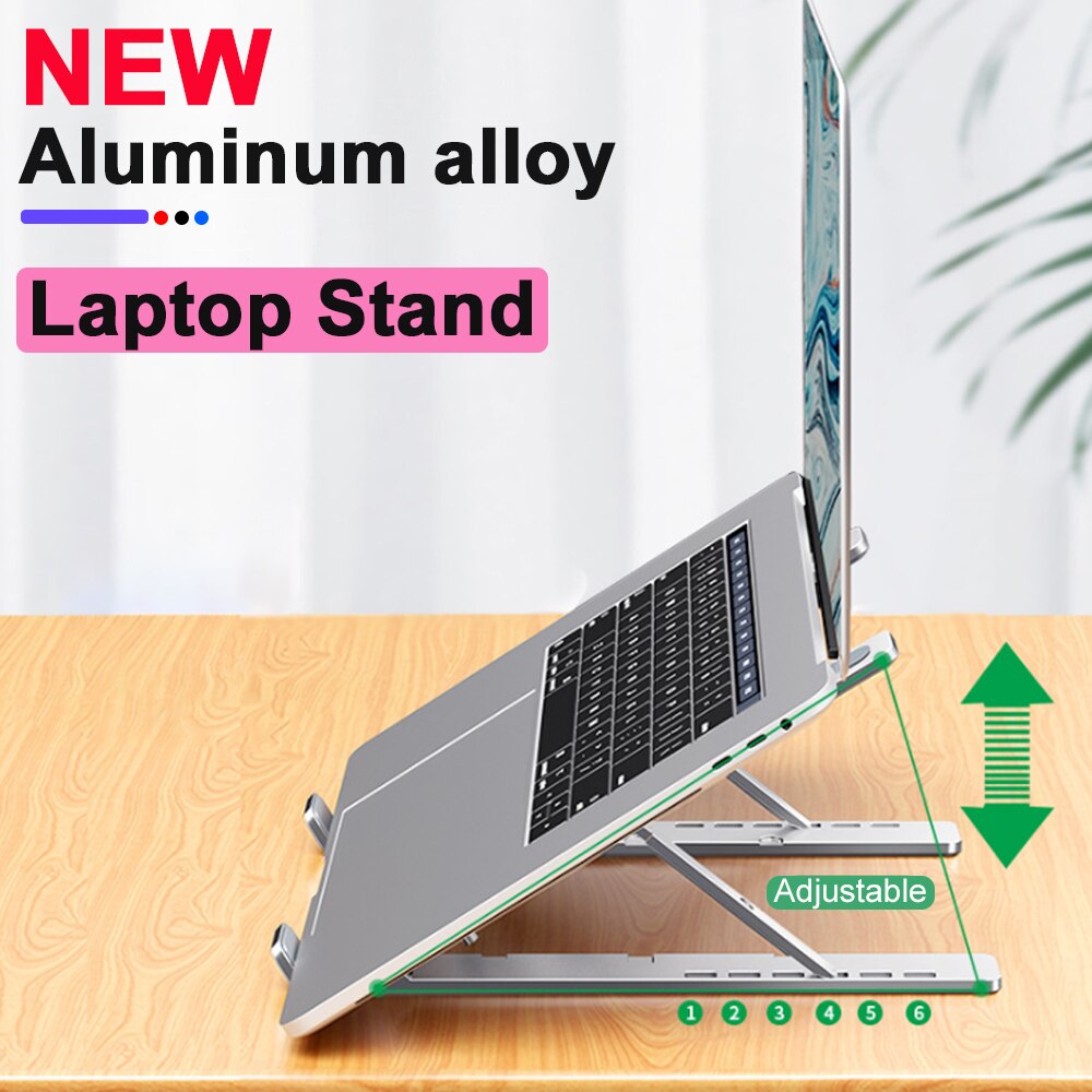 Mini Portable Aluminium Laptop Stand Foldable Notebook Support Laptop Base Macbook Air Pro Ipad Tablet Holder Adjustable Bracket