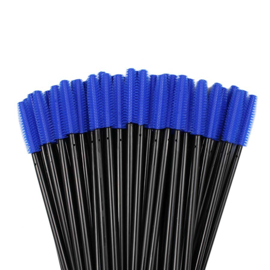 Brosse à sourcils en Gel de Silicone pour femmes, 500 pièces, peigne, Mascara, baguette, Extension de cils, bâton de Mascara, beauté: 500pcs Blue