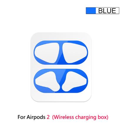 Dust-proof Dust Guard Sticker for Airpods 1 2 Metal Skin Protective Sticker for AirPods 1 Earphone Charging Box Case Cover Shell: Blue for wireless