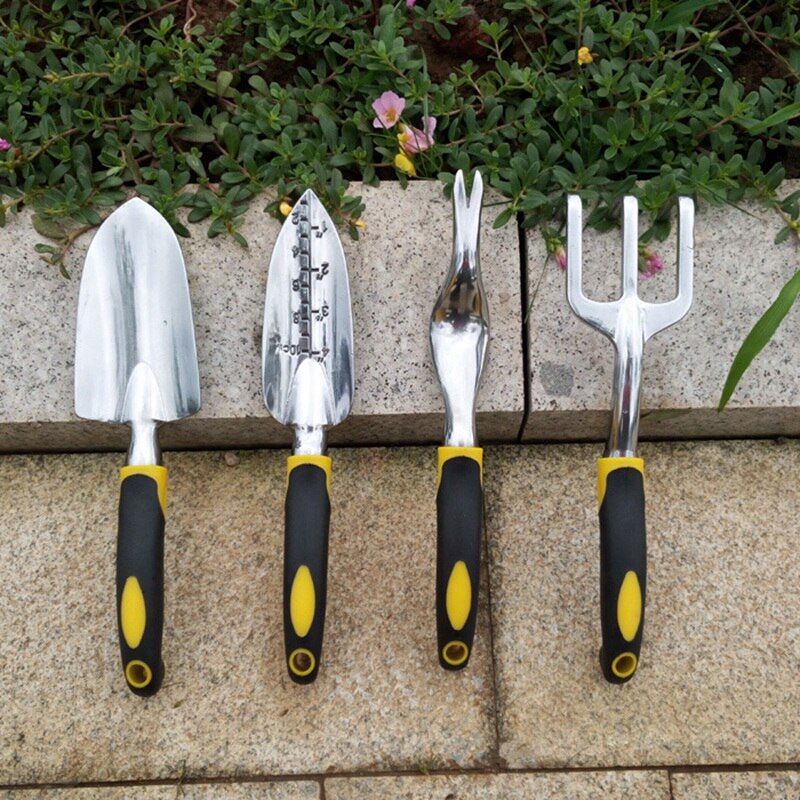 6Pcs/Set Durable Steel Garden Shovel Spade Fork Transplanting Digging Tools Manual Removing Taproot for Homegrown Planting Weedi