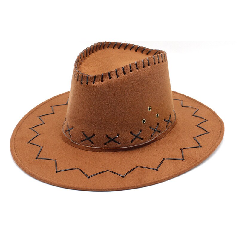 Summer Western men Fedoras Cowboy Hat Suede Cowboy Hat For Gentleman Cowgirl Jazz Cap With Gentleman Suede Sombrero Cap: 20