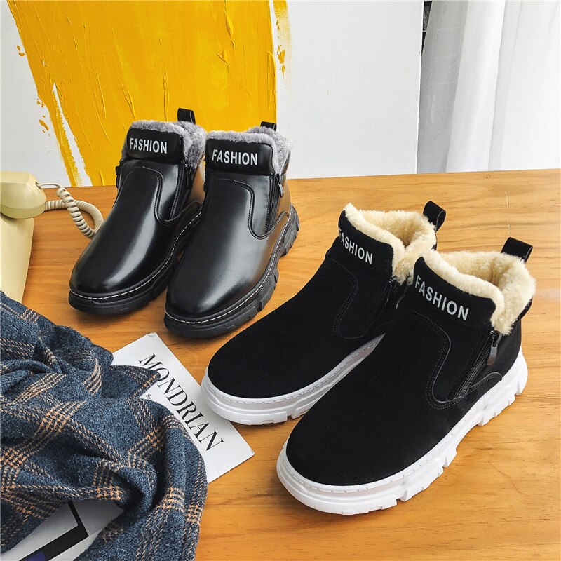 Men boots Men's Winter Shoes Snow Boots Shoes Plus Size Winter Sneakers Ankle MenWinter Boots Black Blue Footwear666