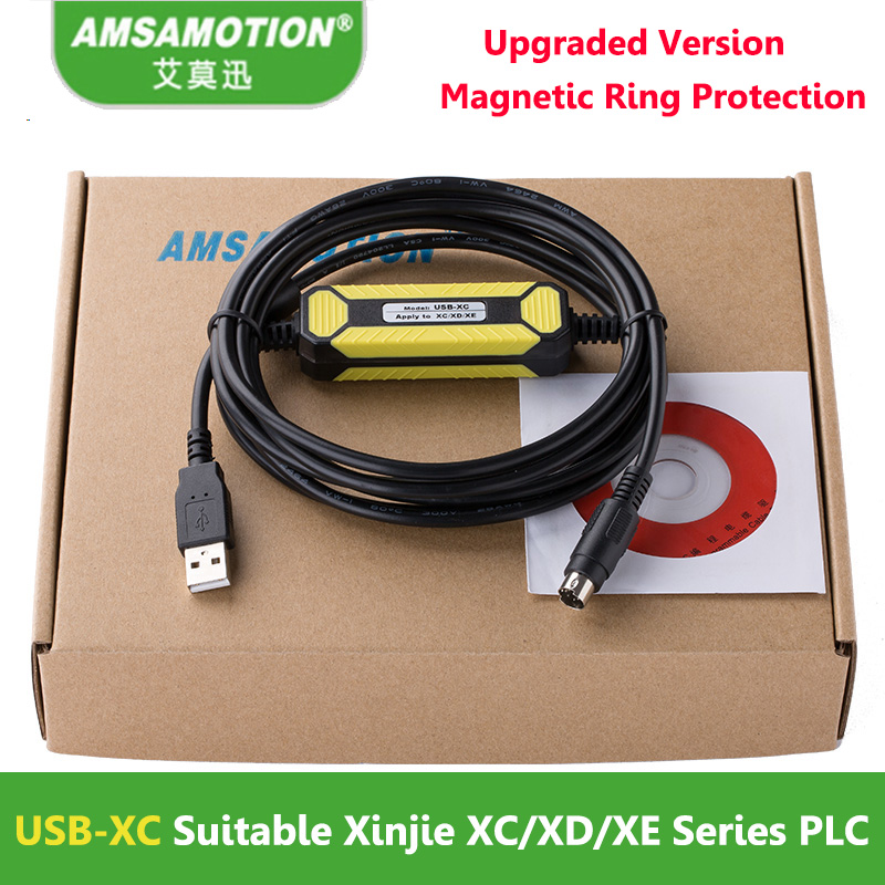 Usb-xc usb til  rs232 adapter til xc plc egnet xinje  xc1 xc2 xc3 xc5 plc programmeringskabel