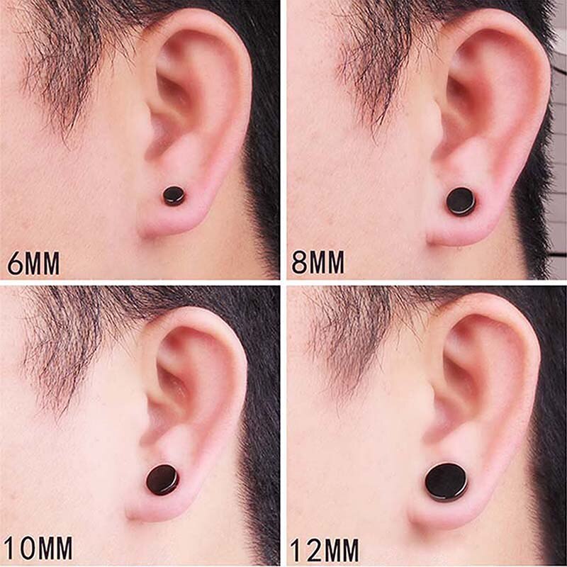 Pendientes sin perforación para hombre y mujer, con imán fuerte, terapia magnética, salud, , joyería Punk