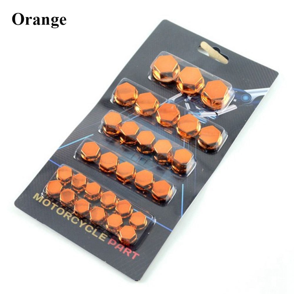 Scooters Accessoires 1.4/1.2/1/0.8Cm Gekleurde Moer Cover Motorfiets Modificatie Onderdelen Elektrische Auto Moer Schroef Cap Covers: Orange