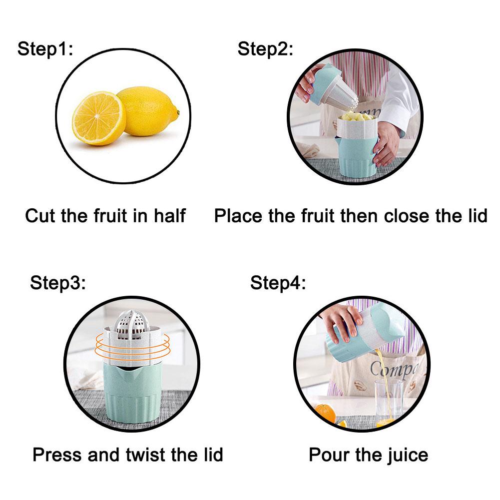 500ml Portable Manual Juicer Lemon Orange Juicer Reamer Fruit Squeezer Mini Kitchen Juicer Extractor For Home Healthy