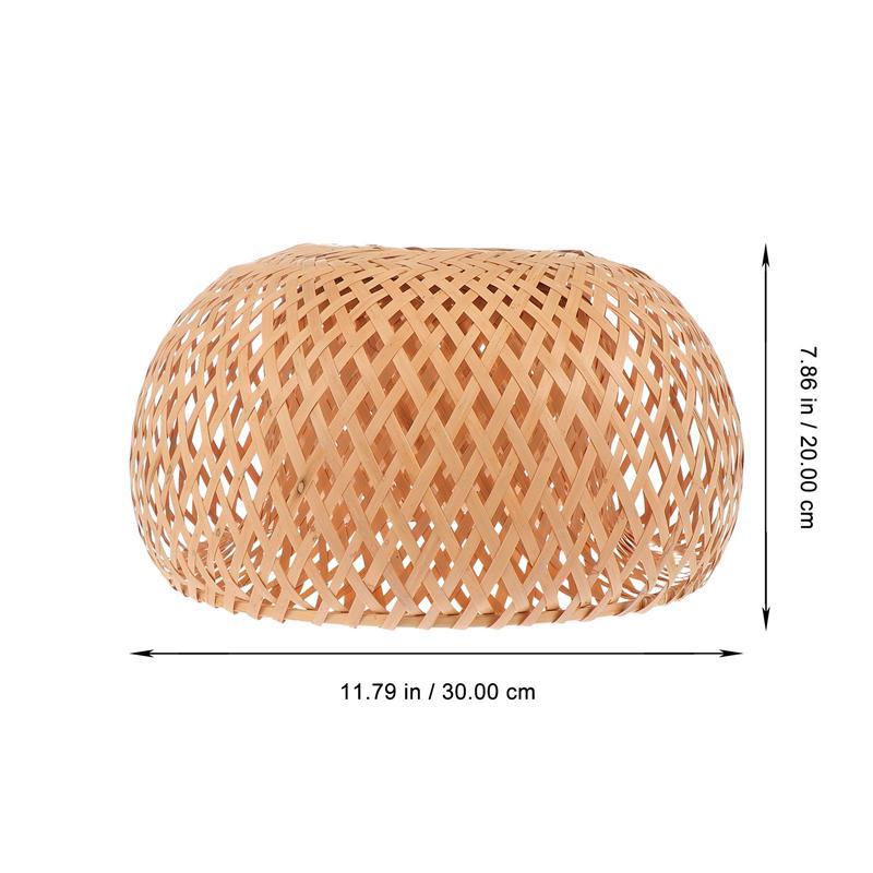 APLIK Faux Perkament Holle Lampenkap Chinese Stijl Kroonluchter Moderne Bamboe Kunst Rieten Geweven Hanglamp Verstelbare Restaurant Handgemaakte