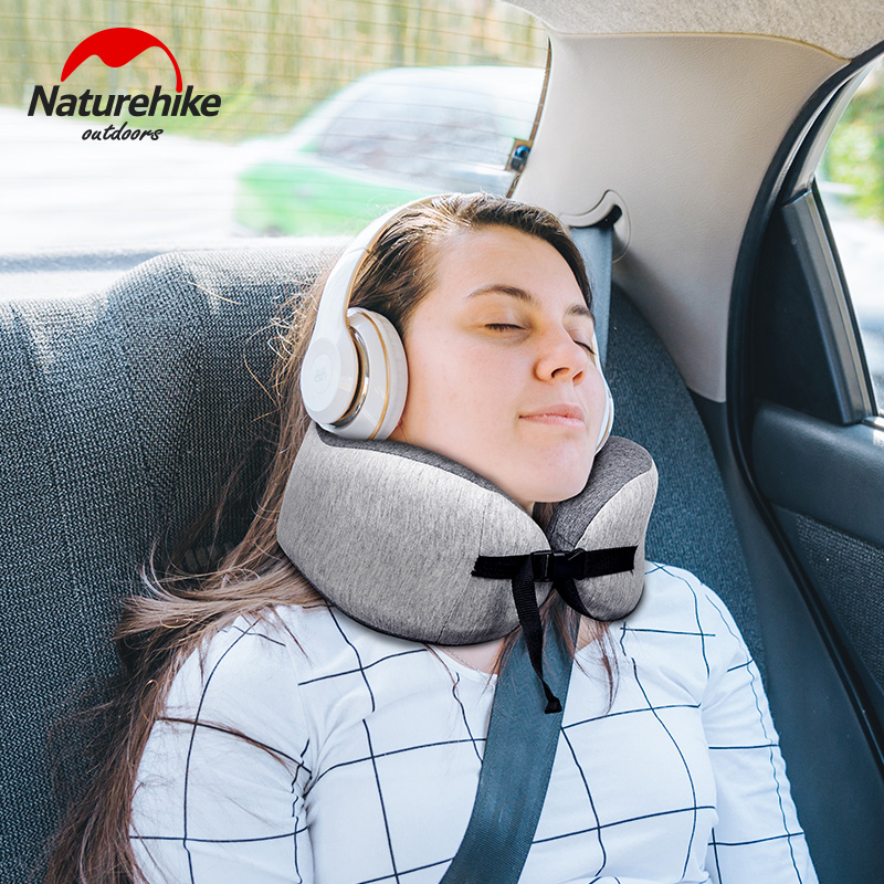 Almohada de espuma de memoria para el cuello almohadas en forma de U para el cuello del avión accesorios de viaje almohadas cómodas para dormir en casa