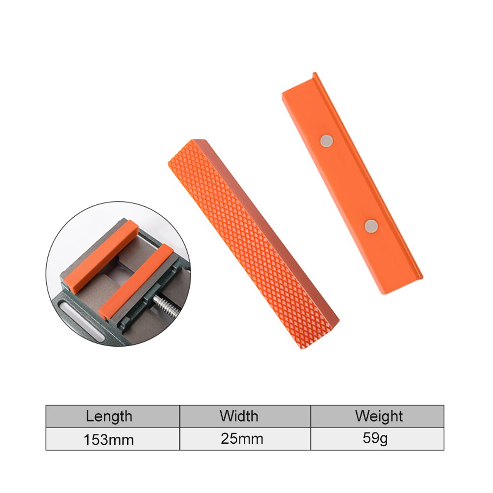 1 Pair Of Magnetic Soft Pad Jaws Rubber For Metal Vise 4.5Inch Long Pad Bench Vice Home improvement: A
