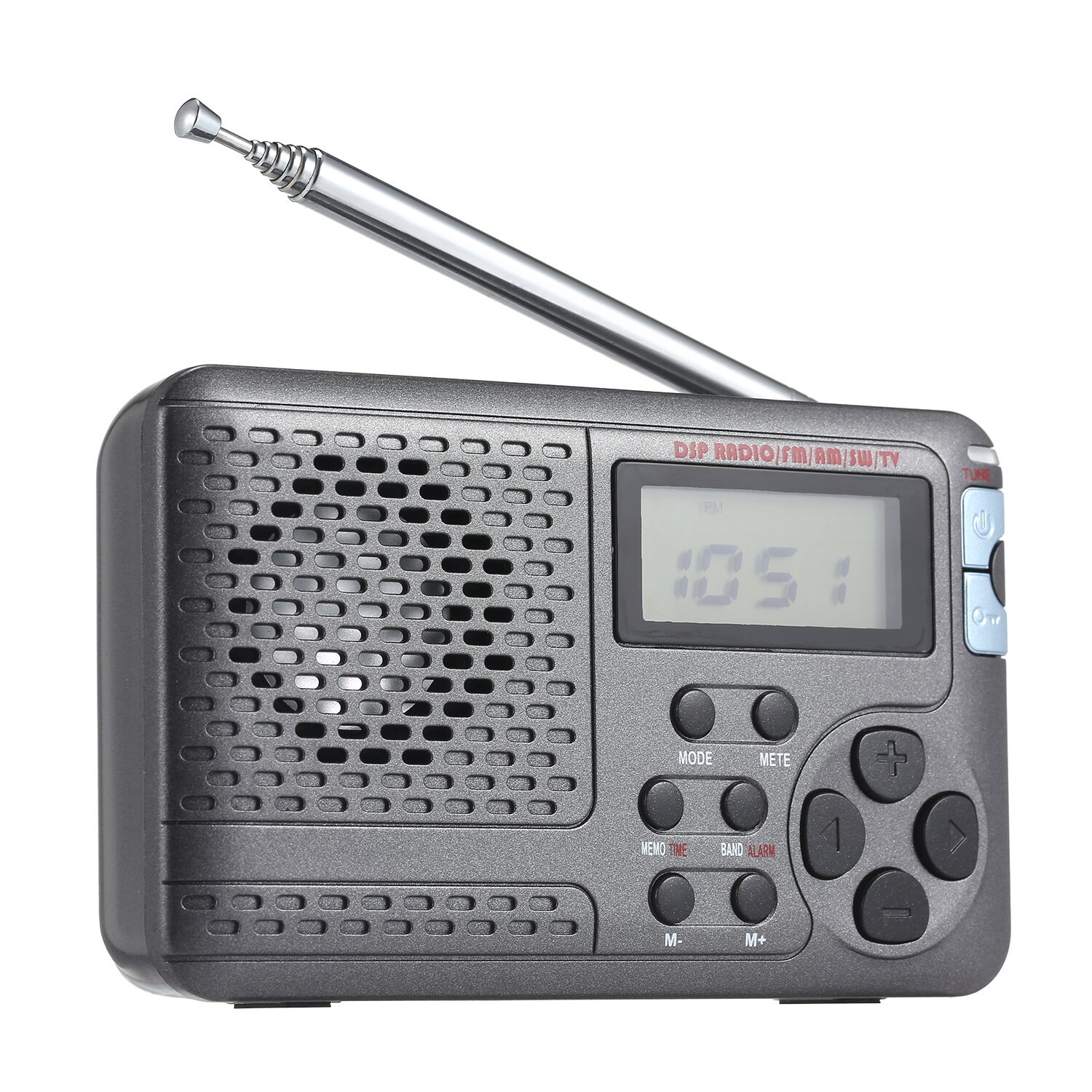 Portable Radio AM/FM/SW Pocket Radio with LCD Screen Multi-band Digital Stereo DSP Radio Receiver: Default Title