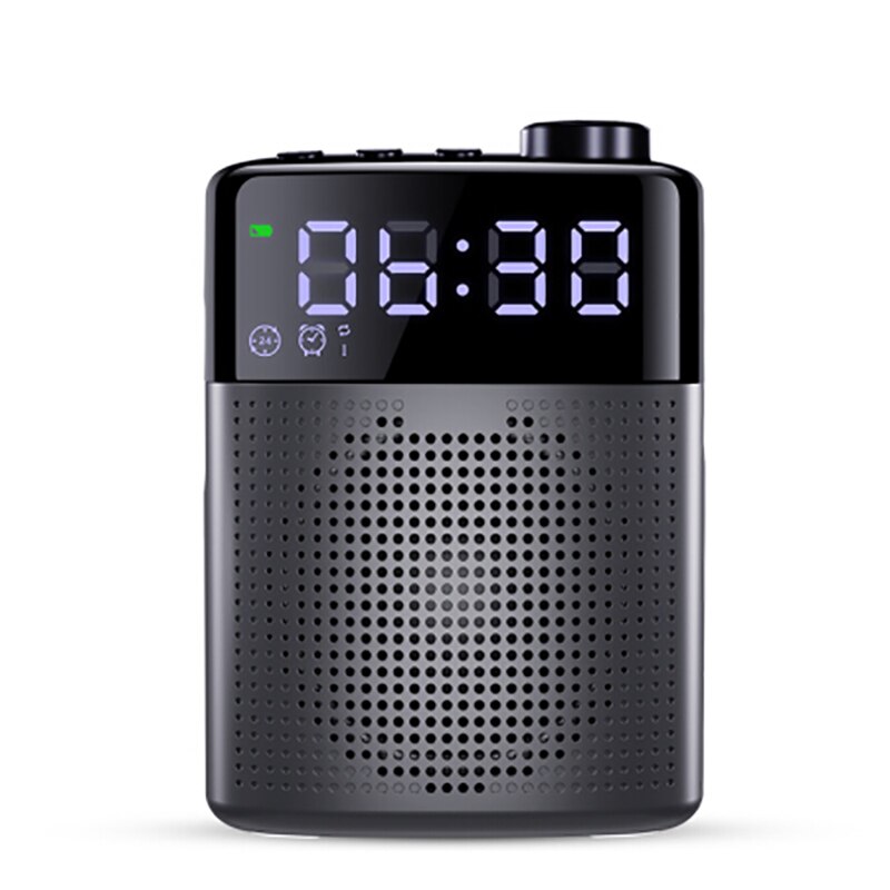 Portable Wireless Bluetooth Megaphone Wired Voice Amplifier Mini Loudspeaker with Microphone Support FM Radio TF AUX Alarm Clock