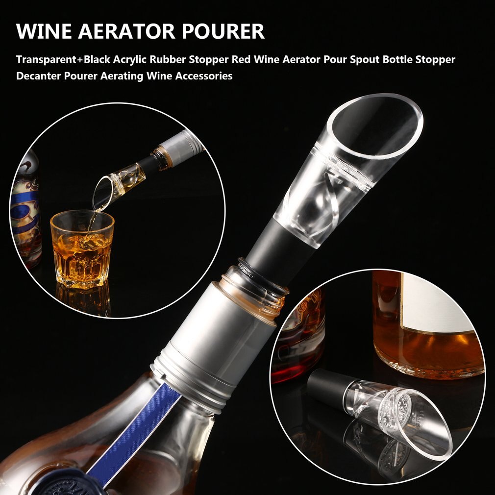 1pc ou 2 pièces vin rouge aérateur décanteur double prise d'air évents barre outils