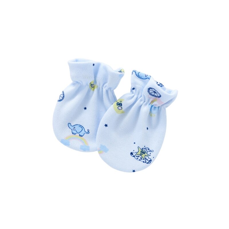 Gants en coton doux anti-rayures pour bébé, 1 paire, mitaines anti-rayures pour -né, Protection du visage, fournitures de Protection des mains pour nourrissons: 4